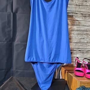 C006. Vibrant Blue Sleeveless Dress